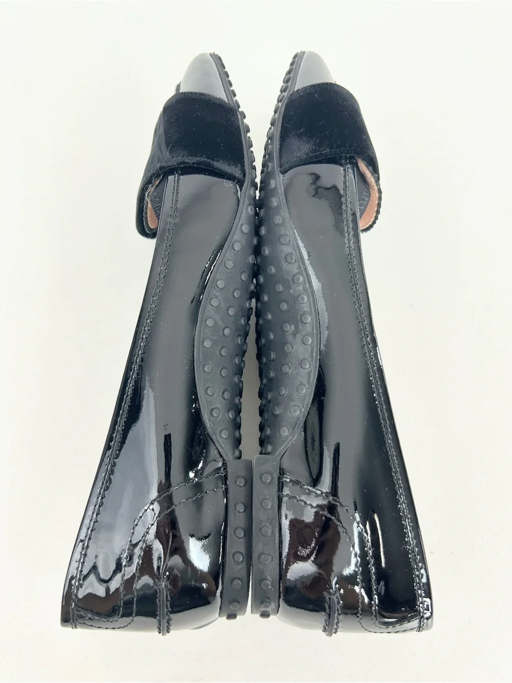 Tod’s x Alessandro Dell’acqua Bow Detail Leather Flat In Black Size 36 or US 6